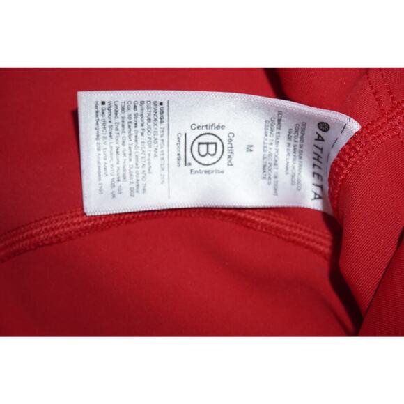 Athleta Ultimate Stash Pocket 7/8 Tight Leggings Red Women’s Size M - Picture 4 of 5